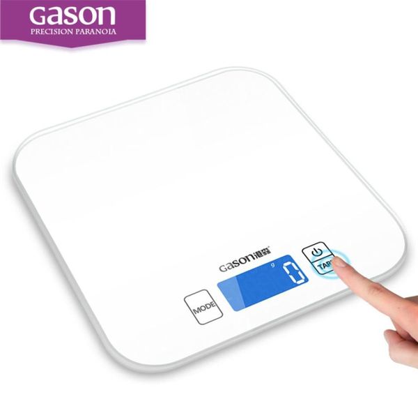 GASON C1 Scala della cucina Precisione elettronica Mini Misura Strumenti bilanciati Digital Gram Cooking Food Glass LCD Display 15kg1G T2003268067063