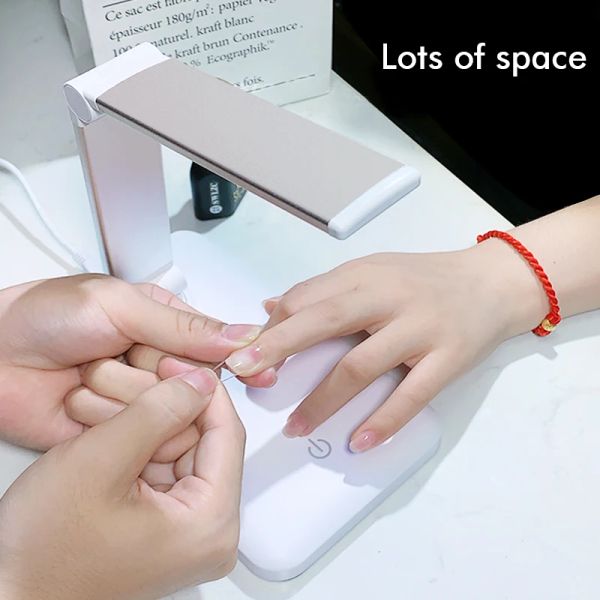 Сушилка UV светодиодная лампа 10W Профессиональная открытая складная стиль складной карманная сушилка для ногтей для ногтей для ногтевого геля лак для ногтей.