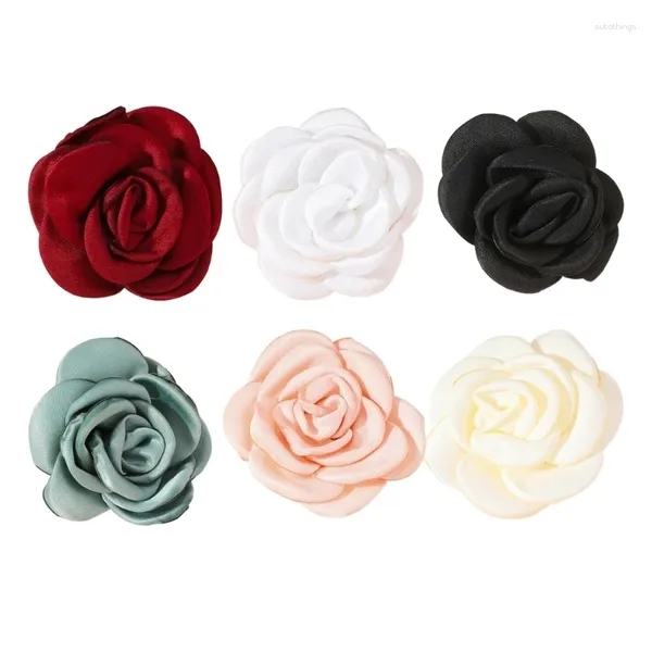 Broschen Vintage Rose Blume Stoff Brosche Antike inspirierte Blumenstift Corsage Safe Bekleidungsdekorzubehör Accessoires