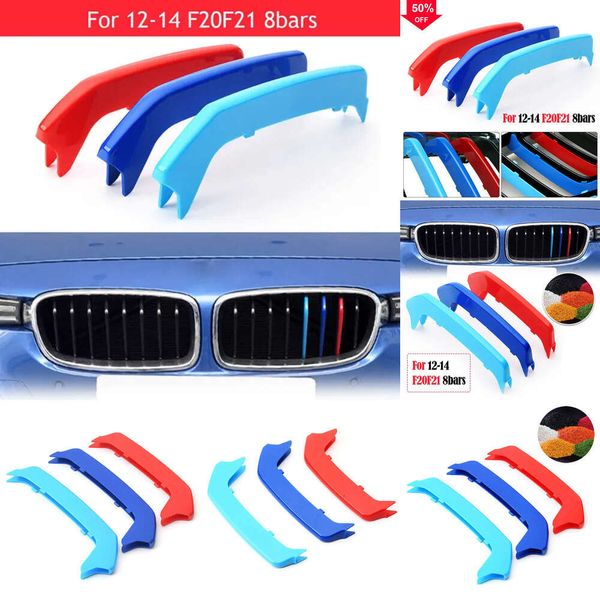 Novo 3pcs m Power Car Racing Front Grille Trips Series 1 para 2012 2013 2014 F20 F21 8 Rod Performance