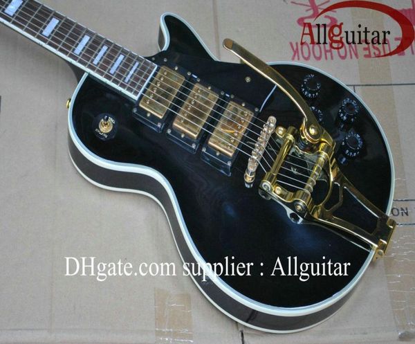 Alftern Shop Black Beauty 3 Pickups Guitar Gold Gold B700 Bridge China Made Guitars3759224