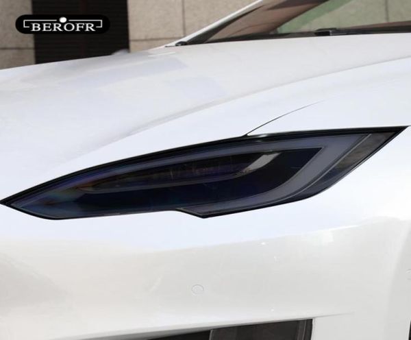 Tesla Model 3 X Y S ARA FAR TENT Dumanı Siyah Koruyucu Film Koruma Şeffaf TPU Sticker Accessories13639833176158