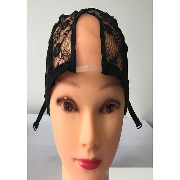 Wig Caps Fronte di pizzo professionale per la preparazione di parrucche con strumenti per tappo di tessitura a cinghia regolabili per capelli.