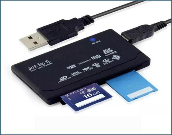 Micro SD USB 20 Schede Lettore tutto in una scheda di memoria Lettore TF MS M2 XD CF con cavi dati Accessori per computer5004173