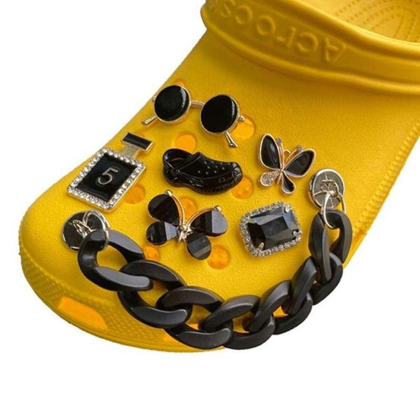Acessórios para peças de sapatos Glitter Bling Crog Charm para Charms de luxo Decoração de novos sapatos de designer Pins Drop Delivery Dhvjo