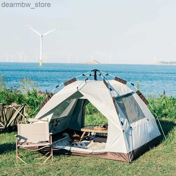 Палатки и укрытия Yesky Waterprosed Wind-Proper Pop Up Outdoor Палатка 3-4 человека Портативная мгновенная палатка для походов L48 L48