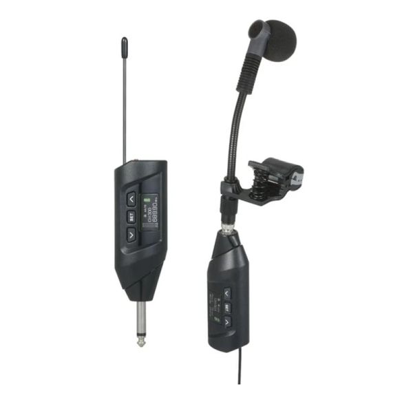 Микрофоны Баомик -саксофоновый микрофон UHF беспроводная микрофонная система TFT Digital Display Clip Mic для саксофона для записи живой производительности