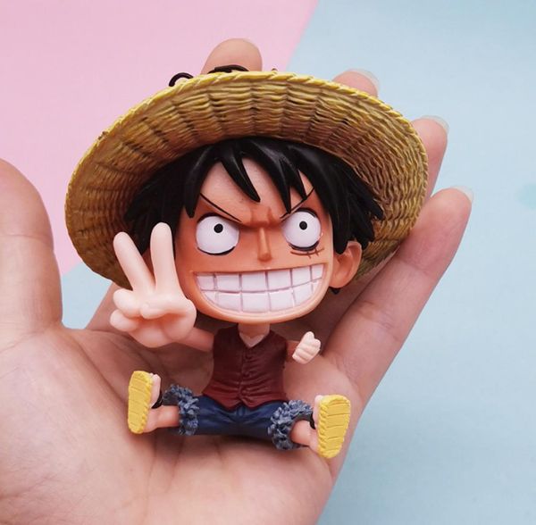 Erstellen Sie Anime One Piece Schlüsselkettenanhänger Cartoon Luffy Soron Ace Garage Kit Keychains Fan Collection Memorial Geschenk Keyring L023583804