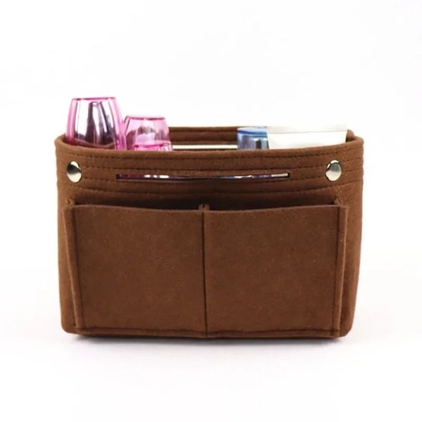 Filzeinsatzbeutel Make -up Handtasche Organizer Reisen Inneren Geldbörsen tragbare Kosmetiktaschen Aufbewahrung 1.Für Filzeinsatzbeutel