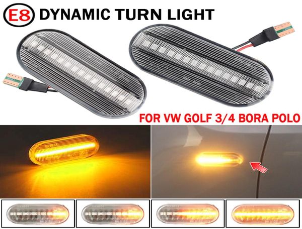 Для VW Bora Golf 3 4 Passat 3BG Polo Seat Ibiza Leon Skoda Light Car Light Car Dynamic Side Marker Signal Light7360472