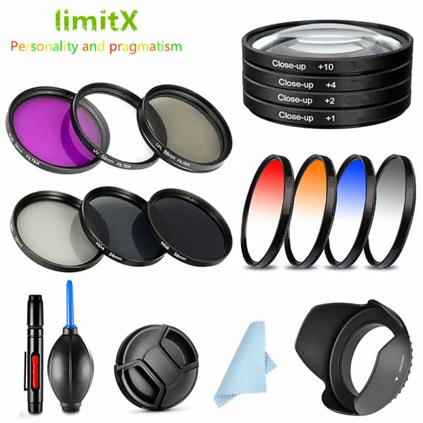 Aksesuarlar UV Cpl Nd Fld Mezun Renk Yakın Filtre Lens Kaput Kapağı Temizleme Kalemi Nikon Coolpix P900 P950 P1000 Dijital Kamera