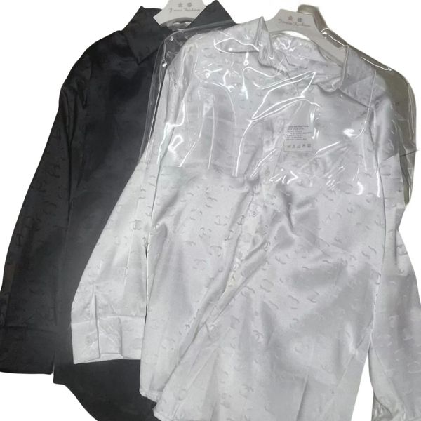 Дизайн женской атласной ткань свободный отключение воротника с логотипом глянцевая ткань блузка рубашка