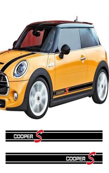 2vieces Side Rock Grafikstreifen Aufkleber für Mini Cooper S R56 R57 R58 R50 R52 R53 R59 F55 F562632373