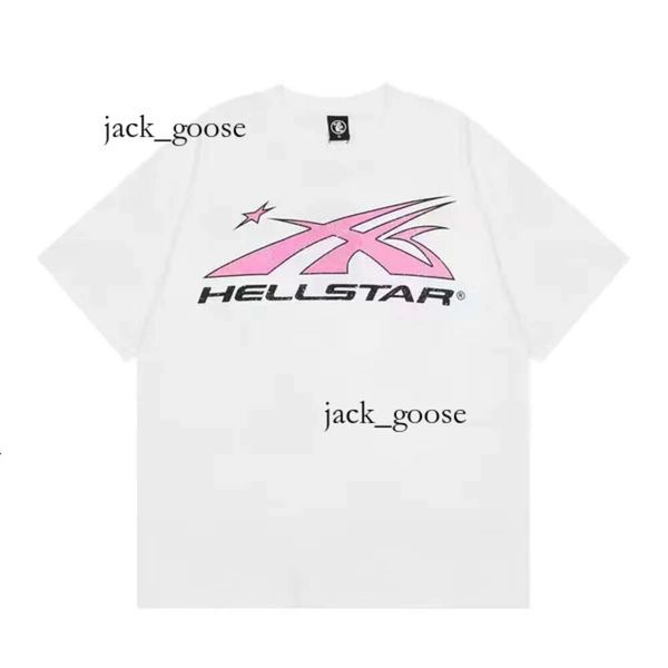 Magliette per magliette Hellstar T-shirt estate New Hell Star Trendy Street Fashion Brand Versatile maschile e slim rotonde a maniche corte rotonde abiti a maniche corta 145