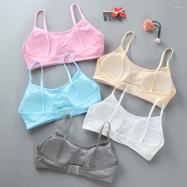 Bras Girls Cotton Tube Top Invenile Student Girl Bra Nessun anello d'acciaio sottile giubbotto per adolescenti