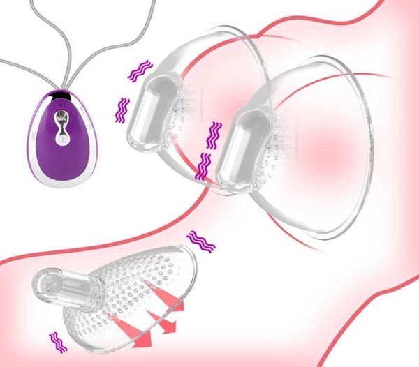 Masage Klitoris Stimülatörü Sözlü Yetişkin Seks Oyuncakları Göğüs Pompası Büyütme Yalama Mipple Vibratör Kadınlar için9949787