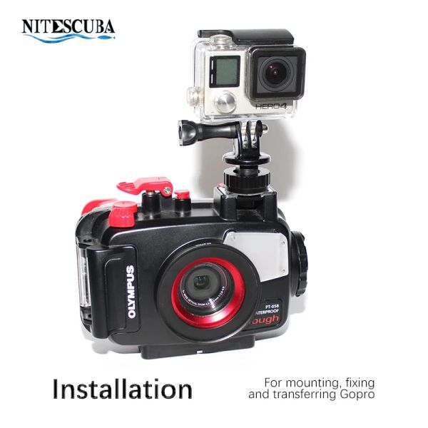 Запчасти Nitescuba Diving GoPro Hero Hero Shell Connection Head Head Hort Hot The Adapter Mount для корпуса камеры подводной фотографии