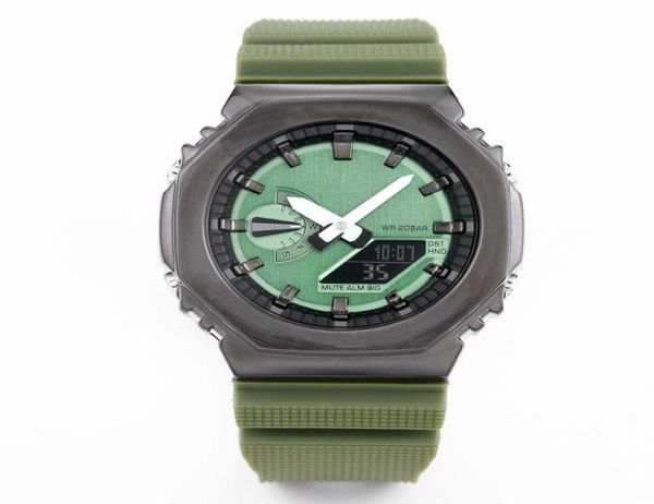 Men039s Sports Digital Watch Full Funtion Waterproof World Time Green di alta qualità Modello 4880053