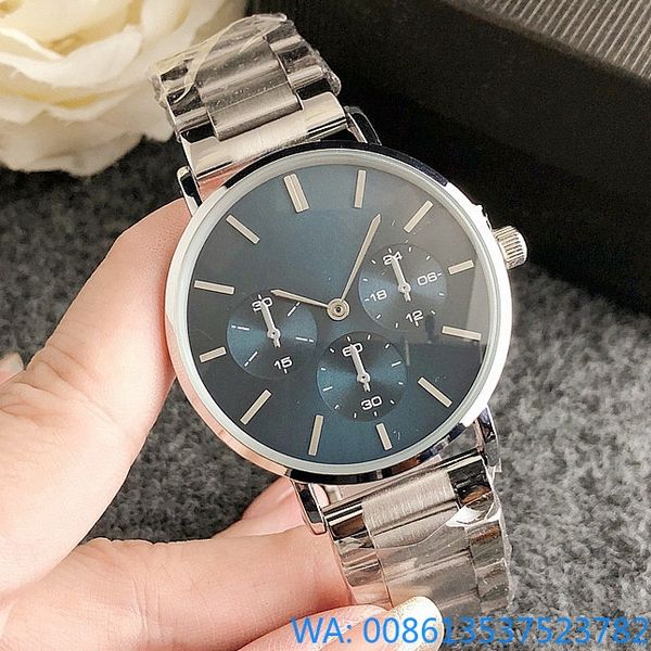 2024 Relógios de grife para homens Luxo Rad Rad Full Brand Relógio Estilo Mesh Strap 40mm Metal Band Bandz Luxury With Logo Relógio Frete grátis