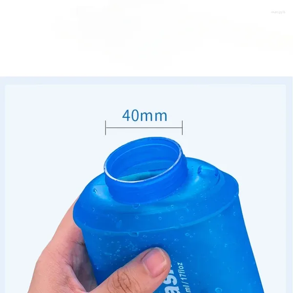 Garrafas de água, chaleira colapsável ao ar livre que corre o kettler esportivo para bolsa macia dobrável 500ml Off-road de camping portátil