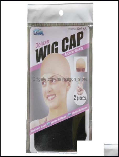 Wig Caps Saç Aksesuarları Araçları Ürünler 12 PCS6 Packs Deluxe Stocking Liner Cap Snood Polyester Streç örgü giyme için 2292082