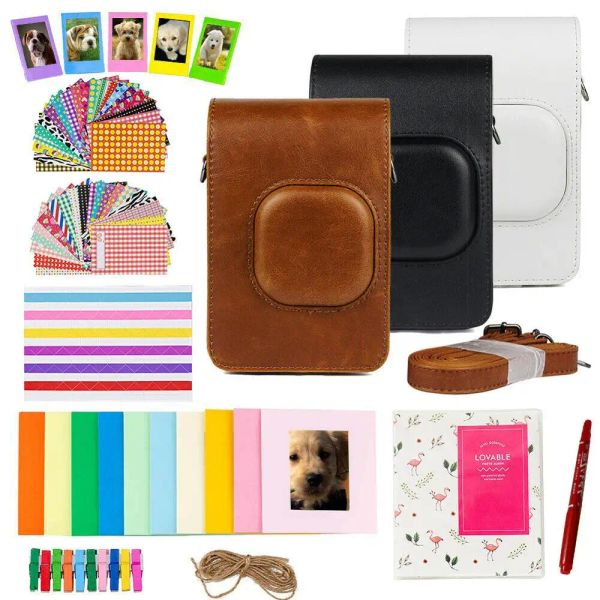 Anschlüsse für Fujifilm Instax Mini Liplay Hybird Instant Film Kamera Case Cover Bag Schutzbeutel + Foto Album + Accessoires Kits