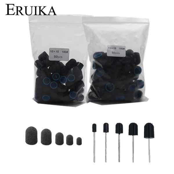 Bits 50pcs unhas lixamento bandos de tampas com pedicure de mandril remover os acessórios de cutículas de polimento de pele morta.