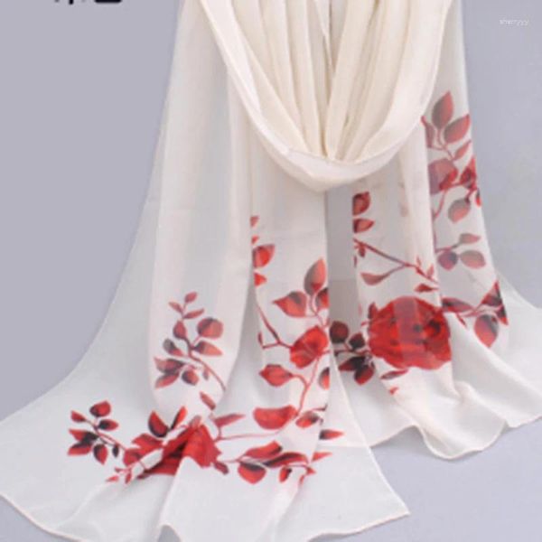 Schals Sommer Chiffon Schal Schmetterlinge Frauen langer Schal Frühling Infinity Foulard Hijab 150 40 cm