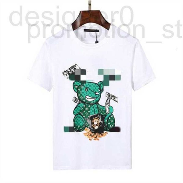 Herren-T-Shirts Designer beliebter Pariser Modedesigner Herren T-Shirts Multi-Color Casual Printed hochwertiges Panda Hip Hop Muster Paar Neue Größe M-XXXL IGDF