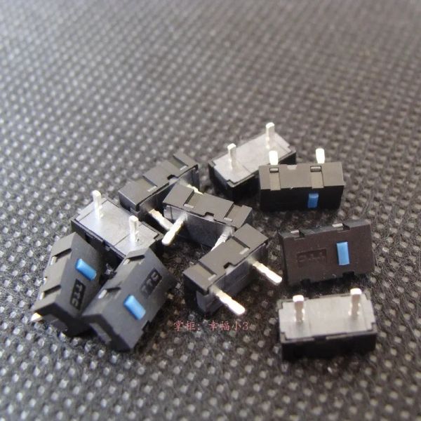 Fälle Neuankömmling 1pc TTC 2 Pins Blaue Punkte Maus -Mikroschalter für Razer Imperator Naga Hex Rivalen 500 Rivale 600 DPI -Taste Rapoo 3300