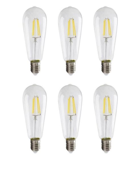 E27 ST64 LED -Glühbirnen Vintage LED -Filamentbirne Retro Lichter 2W 4W 6W 8W warmes weißes AC110240V9094711