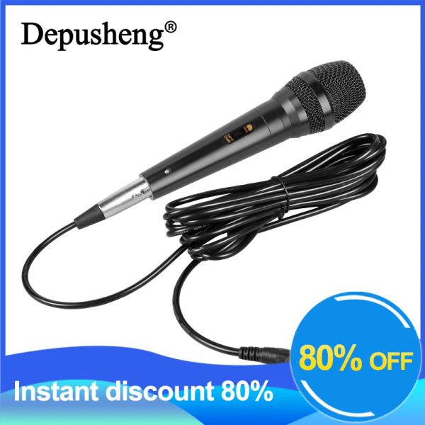 Микрофоны Depusheng C1 Классический традиционный проводной портативный ручной высококачественный микрофон для караоке.