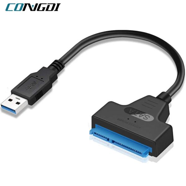 Stampanti Cavo SATA USB SATA da 3 a USB 3.0 Connettori di cavi per computer USB 2.0 Supporto per cavo Adattatore SATA 2,5 pollici Discorsi HDD SSD