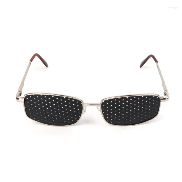 Occhiali da sole cornice in metallo occhiali da foro stenope