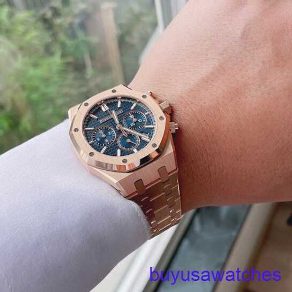 AP Sports Forist Watch Series Royal Oak Series 26715OR Blue Disc 18K Розовое золото.