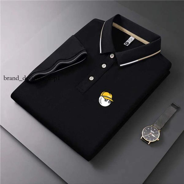 2024 Herren Malbon Polos Golf Shirt Schnelldrehung atmungsaktives Geschäft Polo Sommer Hochwertige Freizeit Kurzarm beliebte Top Wear T -Shirt High -End -Marke