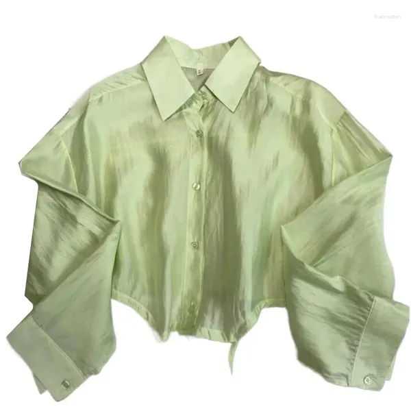 Женские блузки Женские летние рубашки Район с длинными рукавами