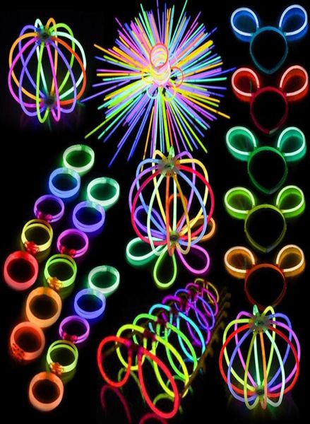 300pcs Light Stick 330 Parti Glow Stick Glow Glow in The Dark Party Luminio Luminio Bracciale Creative Toy2630857