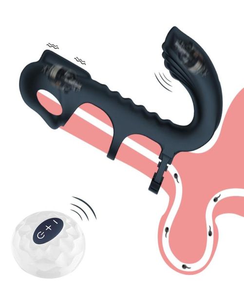 Massaggio Eiaculazione in ritardo di eiaculazione Penis Anello per adulti Prodotti ad anello di cazzo silicone Glande VIBRAZIONE VIBRAPO POCHIAMENTO EROTICI SESSO PER COUPPL3580398