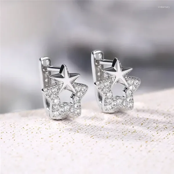 Серьги обруча Huitan Star Star Romantic Bride Wedding Accessories u -формовые обручи женский фантазий подарка подарки 2024 г. 2024