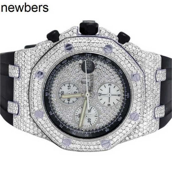 Luxury APS Factory Audemapigue Watch Swiss Movement Mens Epic Royal Oak Offshore 42mm Elastico Diamond Watch 12,5 Caratxoeu