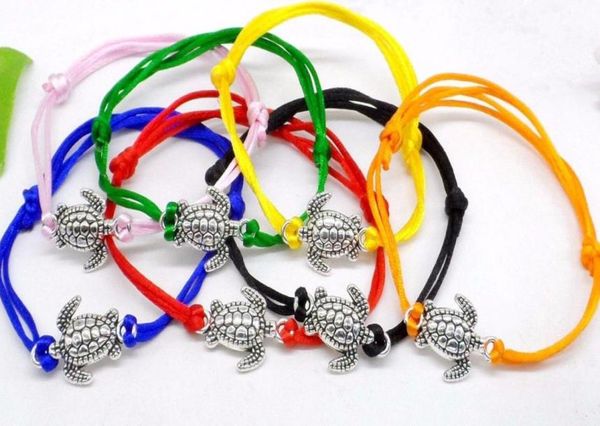 Turtle Tortoise Bracelets für Frauen Regenbogen String Charms Bracely Mode Schmuck Freundschaft Bracelets Party Beach Geschenk Accessori6064008