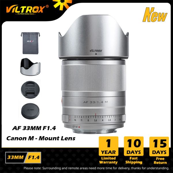 Acessórios Viltrox 33mm F1.4 STM EFM Auto Focus Lens APSC Lente para Canon Eos Mmount Canon Lens M6ii M200 M50 M10 MARK II Lentes de câmeras