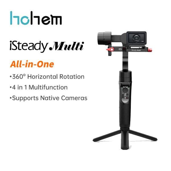 Gimbal Hohem isteady Multi Gimbal Allinone 3Axis Handhell Stabilizer per Sony Compact Camera Rx100 Series/ per GoPro 9/ Smartphone