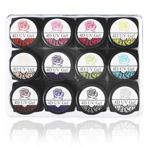 Gel 12 Farben 4d Skulptur Gel Schnitzgel Nagellack Zeichnungsmuster DIY Blumen Design Dekoration Nagelkunstwerkzeug Nagellack