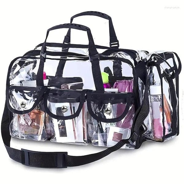 Duffelbeutel transparente Reisetasche Frauen Reißverschluss klares Make -up große Kapazität Reisen Make -up Organizer Aufbewahrung Bad Toilettenwaschung