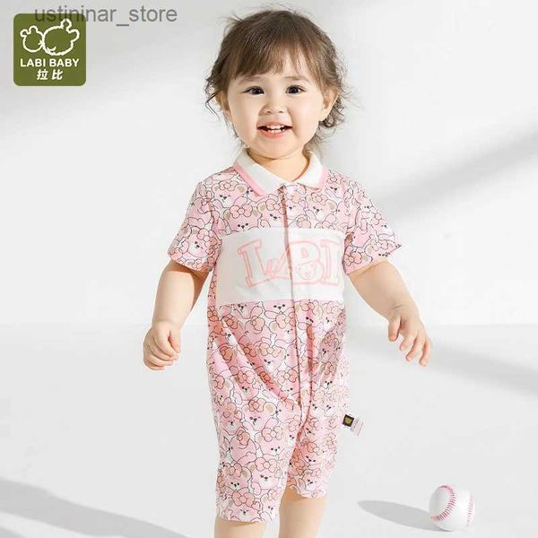 Romper body per neonati Summer Short Short Maniche tuta per bambini Cartoon orso vestiti per neonati per neonati per neonati carini 2024 l47