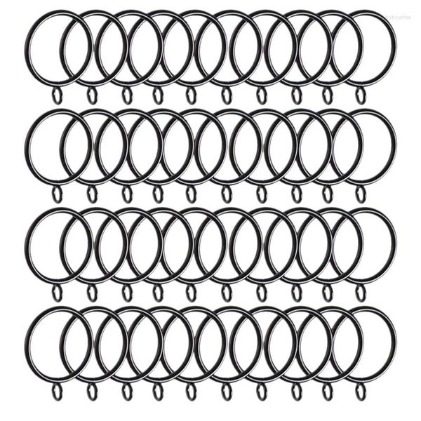 Крючки 40 кольца с занавесом пакета 38 мм внутренние шторы, висящие для и черные стержни