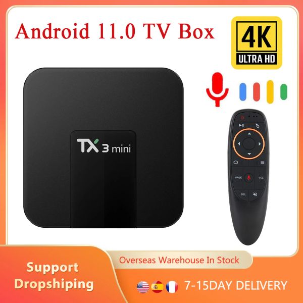 Box TX3 Mini Smart TV Box Android 11.1 Amlogic S905W 2GB 16GB 4K H.265 2.4G WiFi Media Player Set Top Box