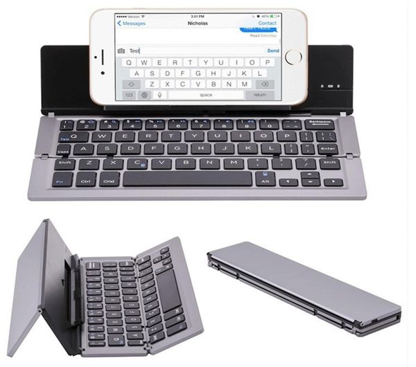 Портативные складные клавиатуры Traval Bluetooth складываемая беспроводная клавиатура для iPhone Android Plake Plablet Ipad PC Gaming Keyboard4125131